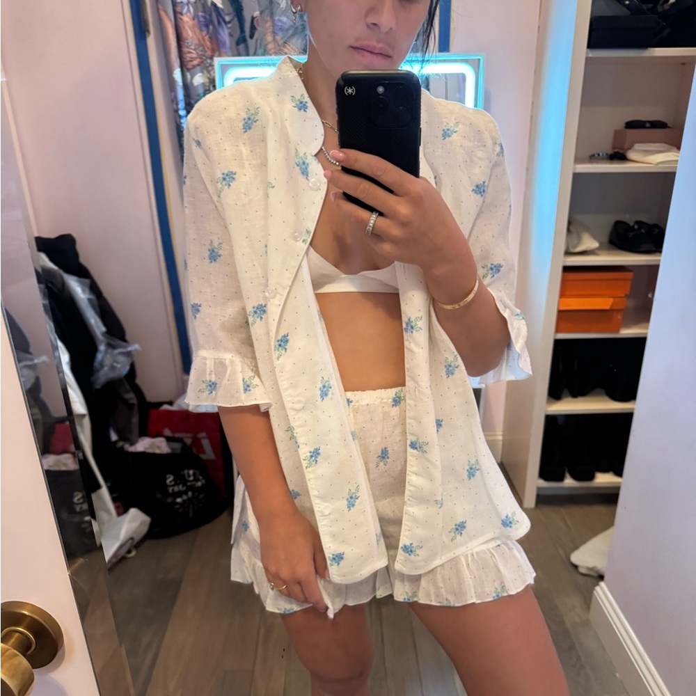 Sleeper matching linen short set